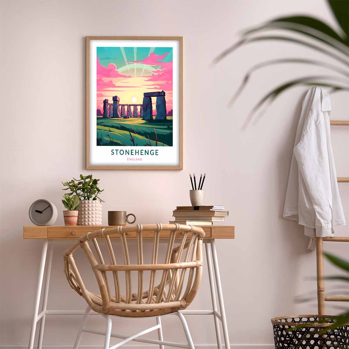 Stonehenge England Travel Poster Wall Art for Home Décor