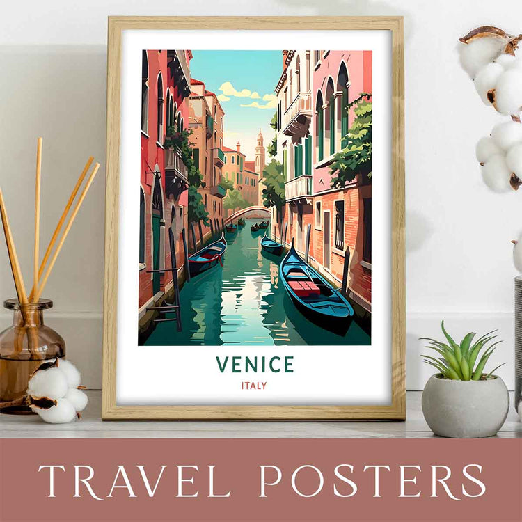 Travel Poster of Venice Italy for home decor