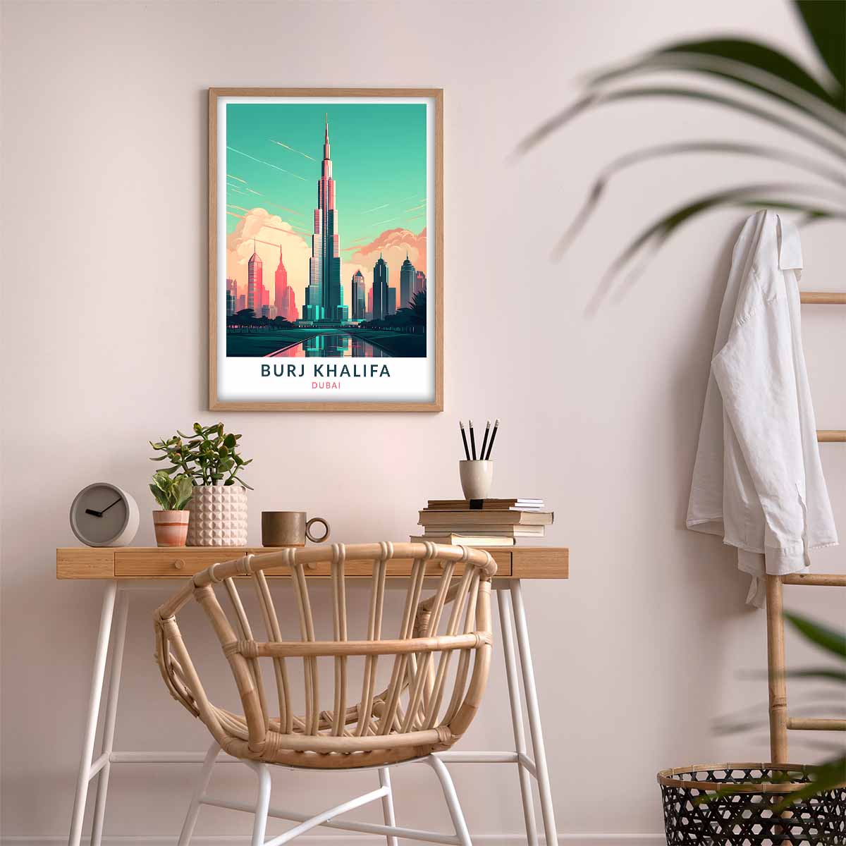 Architectural Marvel Burj Khalifa Travel Wall Art  Print
