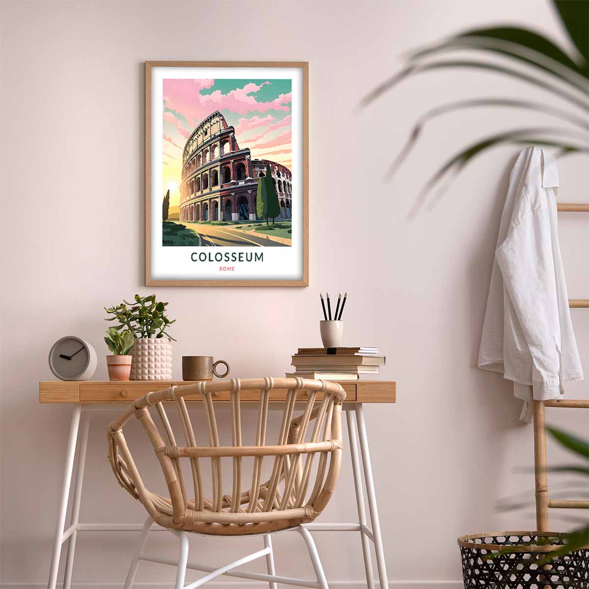 Colosseum Rome Travel Poster  Wall Art for Home Décor