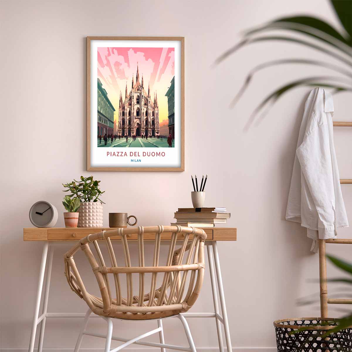 Discover Italy's Beauty Piazza del Duomo Milan Travel Poster