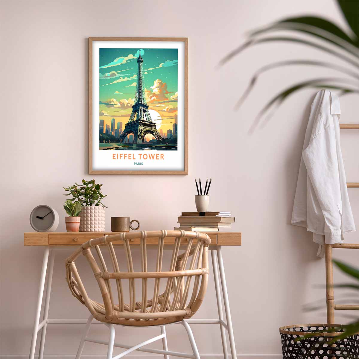 Eiffel Tower Paris Travel Poster  Wall Art for Home Décor
