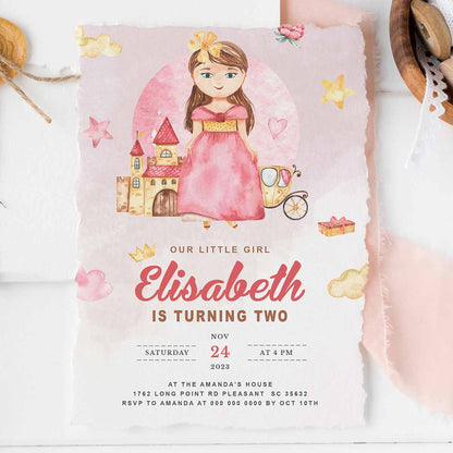 Enchanted Castle Party! Princess Birthday Invitation  Girl's Birthday Invites