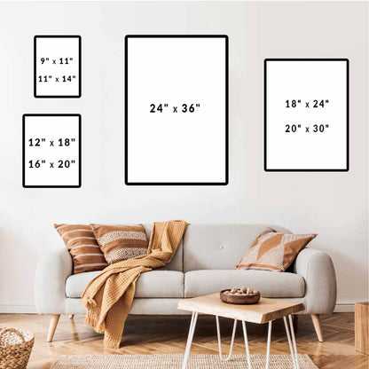 Frame sizes for wall art print