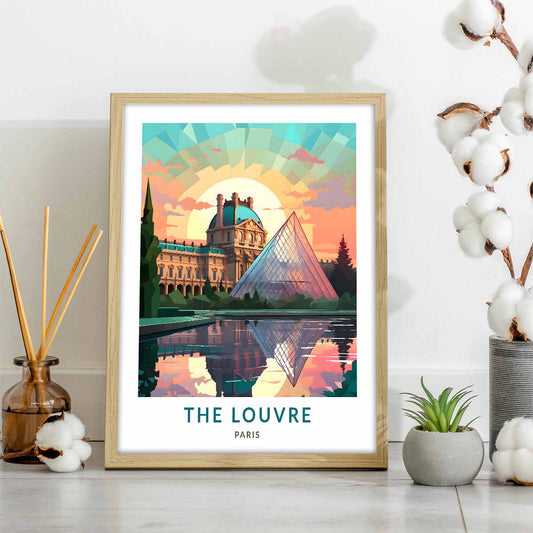 From Paris with Love The Louvre Travel Poster for Your Walls