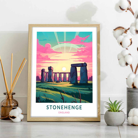 Historical Marvel Travel Poster of Stonehenge for Your Stylish Wall