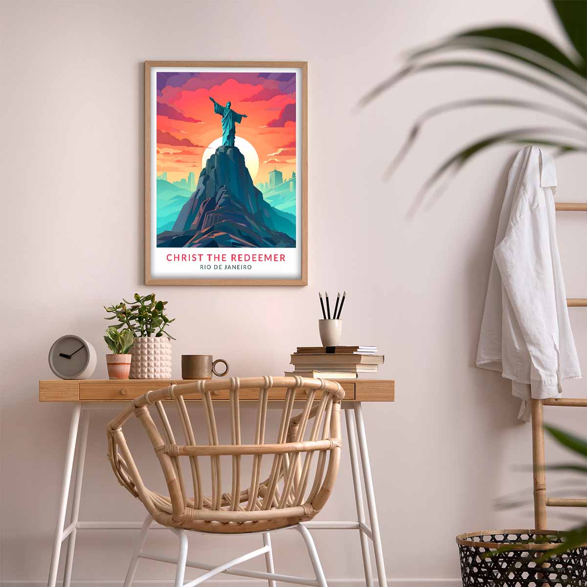 Iconic Christ The Redeemer Poster  Travel Wall Art Print for Your Home