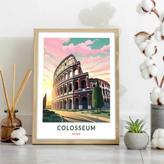 Icon of Antiquity Colosseum Poster  Travel Wall Art Print for Your Home