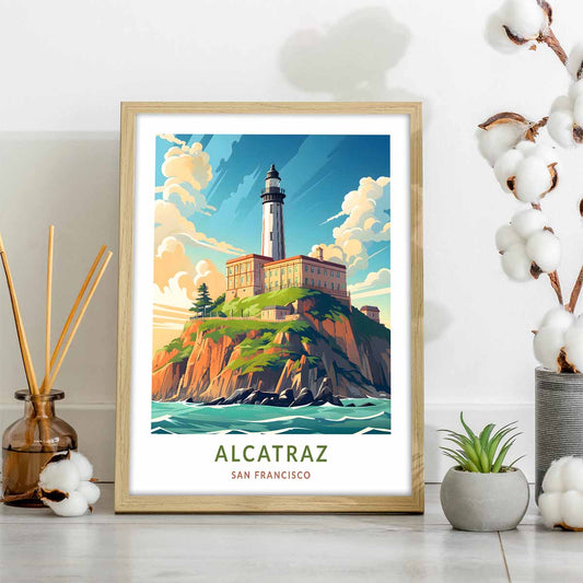 Journey to the Rock Alcatraz Travel Poster for Your Stylish Home