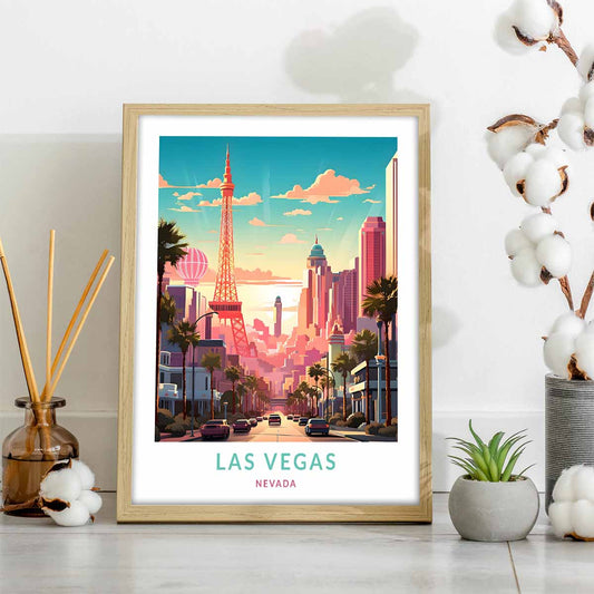 Las Vegas Strip in Style Travel Posters for Chic Home Decor