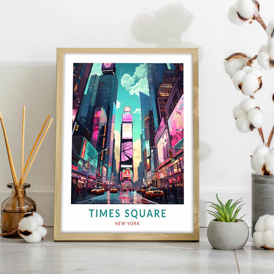 Lights of the Big Apple Times Square Travel Wall Art Poster