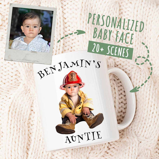 Personalized Baby Face Mug - Perfect Gift For Auntie