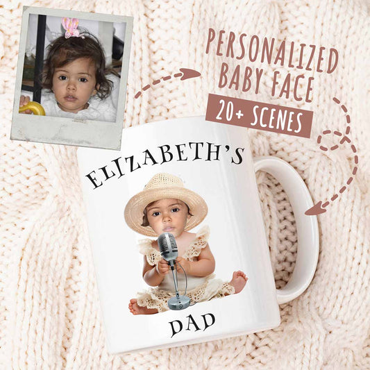 Personalized Baby Face Mug - Perfect Gift For Dad