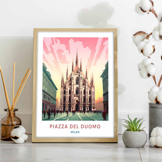 Piazza del Duomo Milan Art Print A Piece of Italy at Home