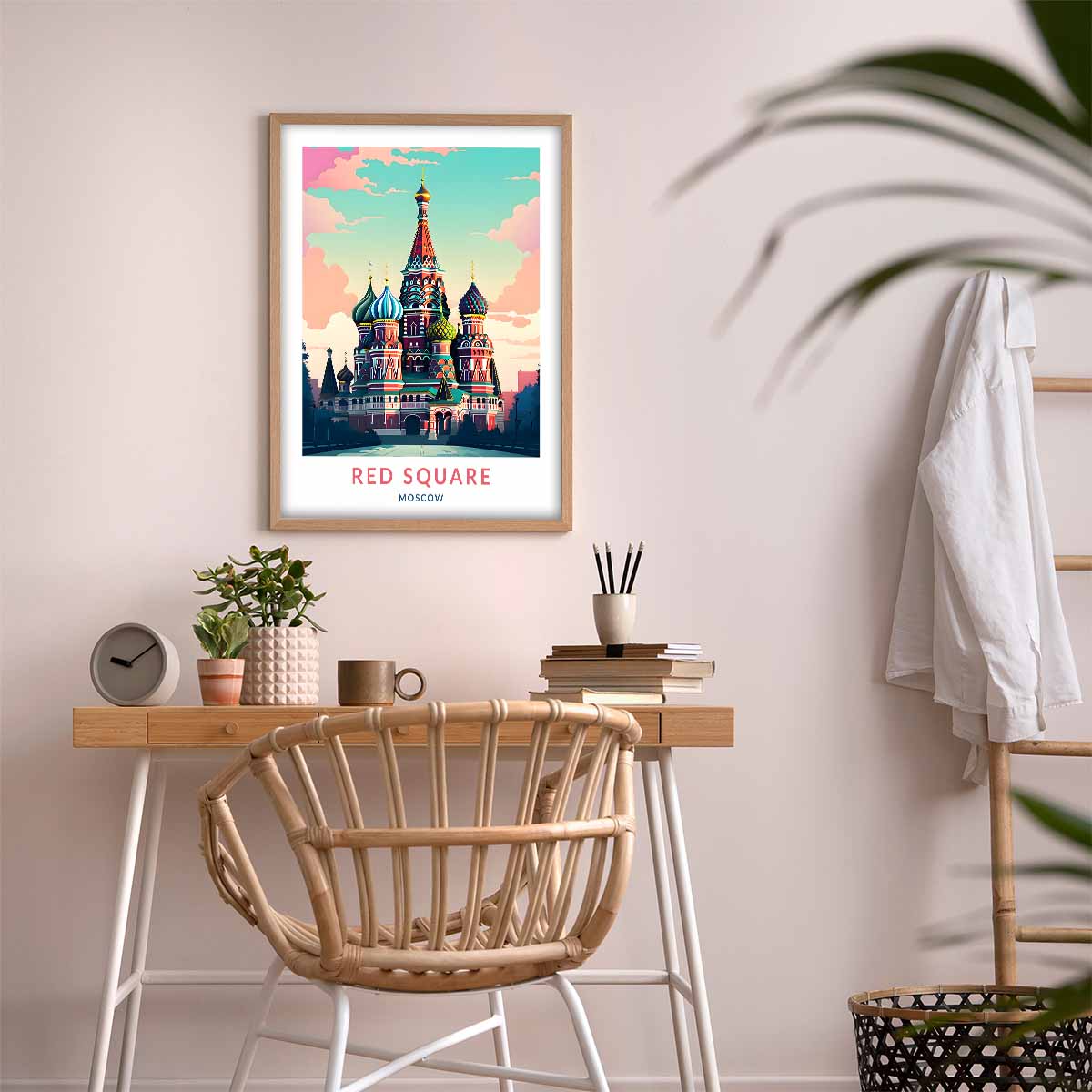 Red Square Moscow Travel Poster - Wall Art for Home Décor