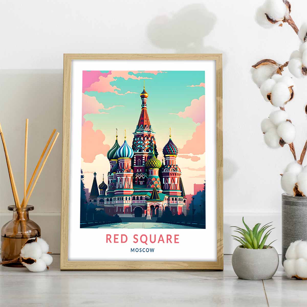 Russian Elegance Red Square Moscow Travel Art for Your Walls