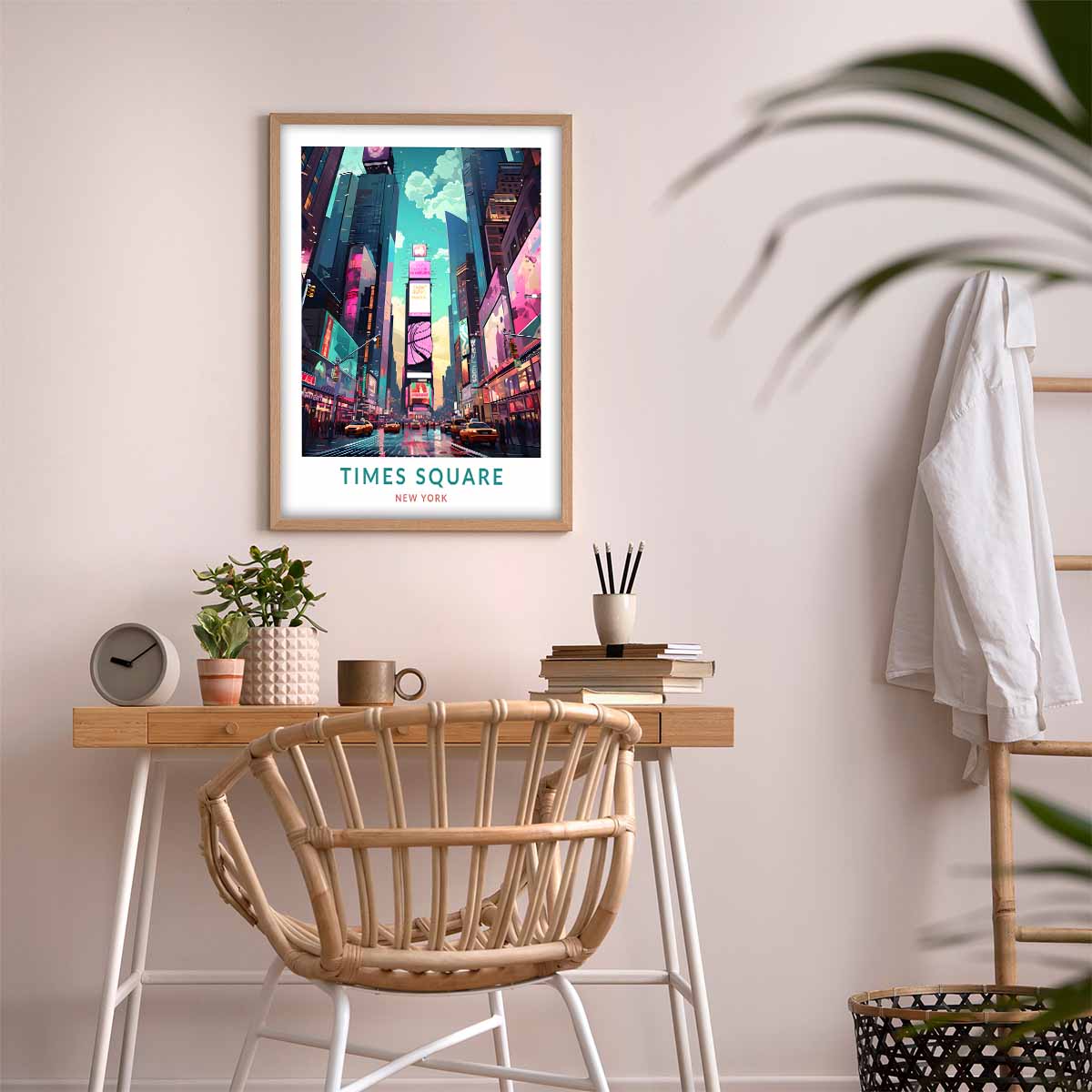 Times Square New York Travel Poster  Wall Art for Home Décor