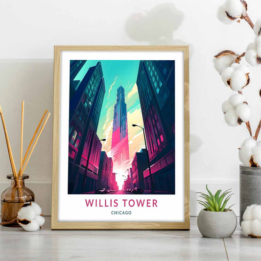 Urban Chic Willis Tower Chicago Travel Art Print for Your Stylish Walls